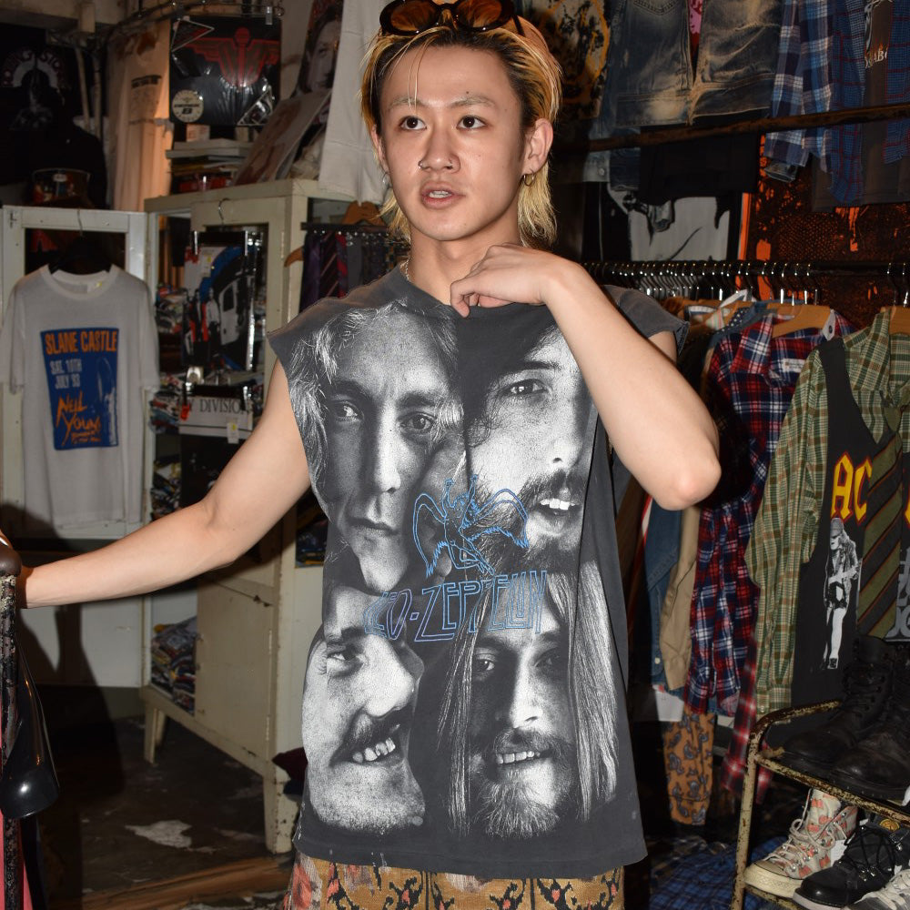 90's Led Zeppelin ノースリーブ ロックTシャツ USA製 260519H