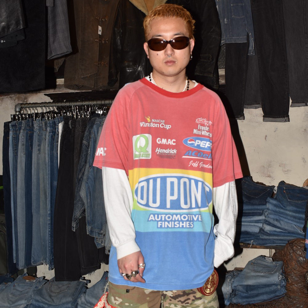 90's NASCAR "Jeff Gordon" DUPONT レーシングTシャツ USA製 260417H