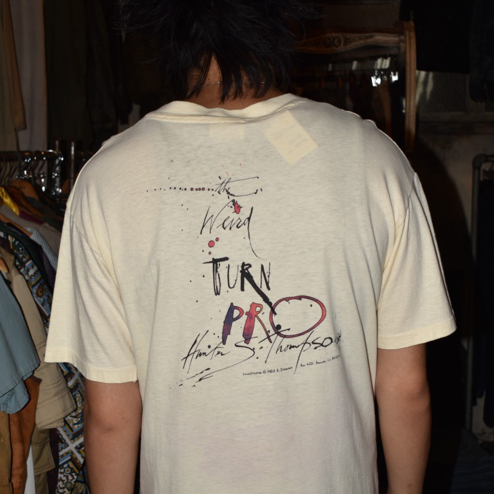 80's Hunter S. Thompson × Ralph Steadman "WHEN THE GOING GETS WEIRD" アートTシャツ 260821H