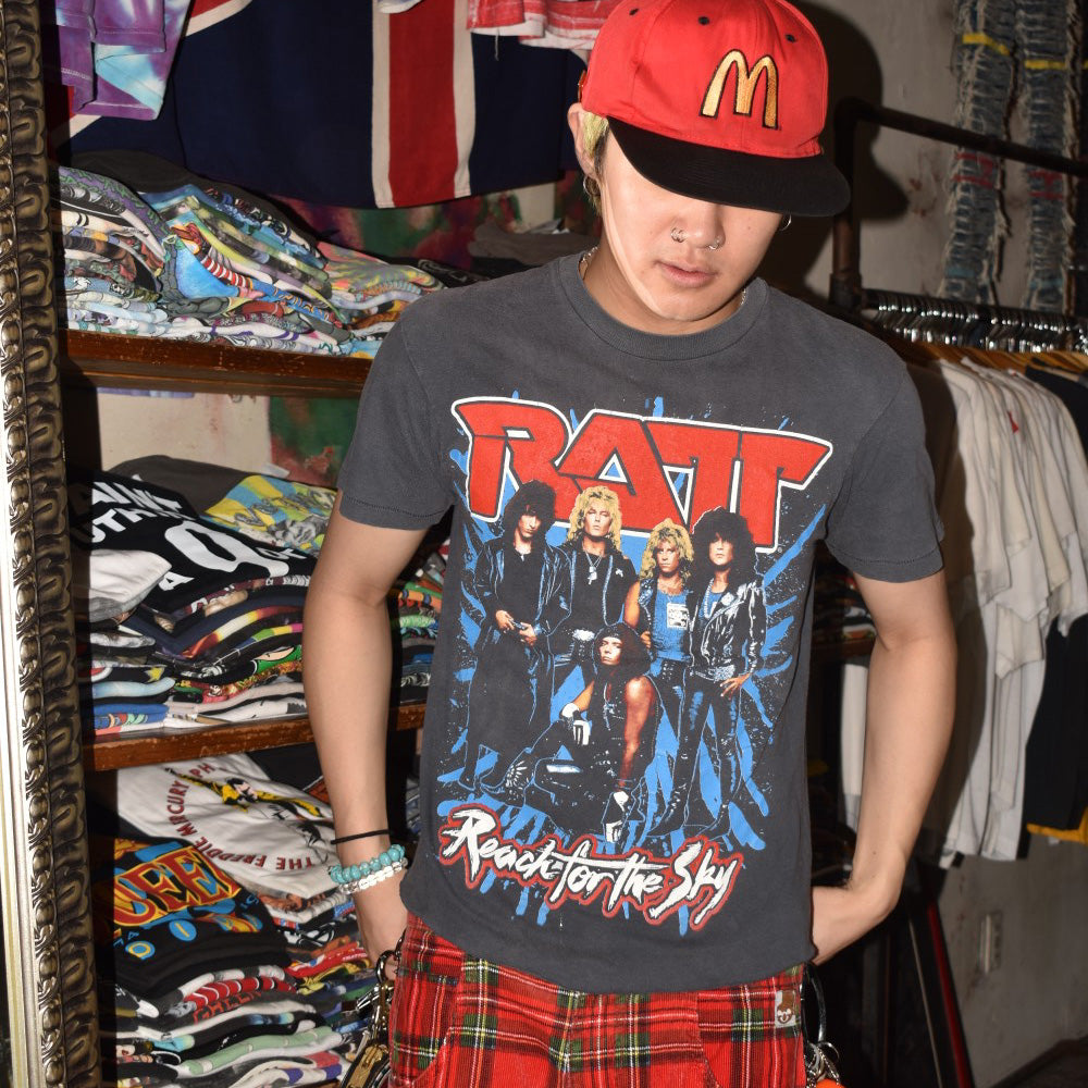 80's RATT "Reach for the Sky / City to City World Tour 1989" グラムメタル ロックTシャツ 260710H