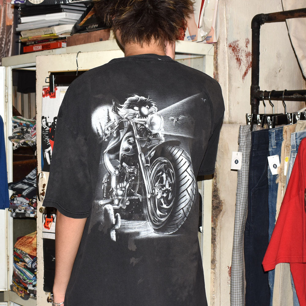Y2K Muppet show “ANIMAL CYCLES” キャラクター バイク Tシャツ 250923H