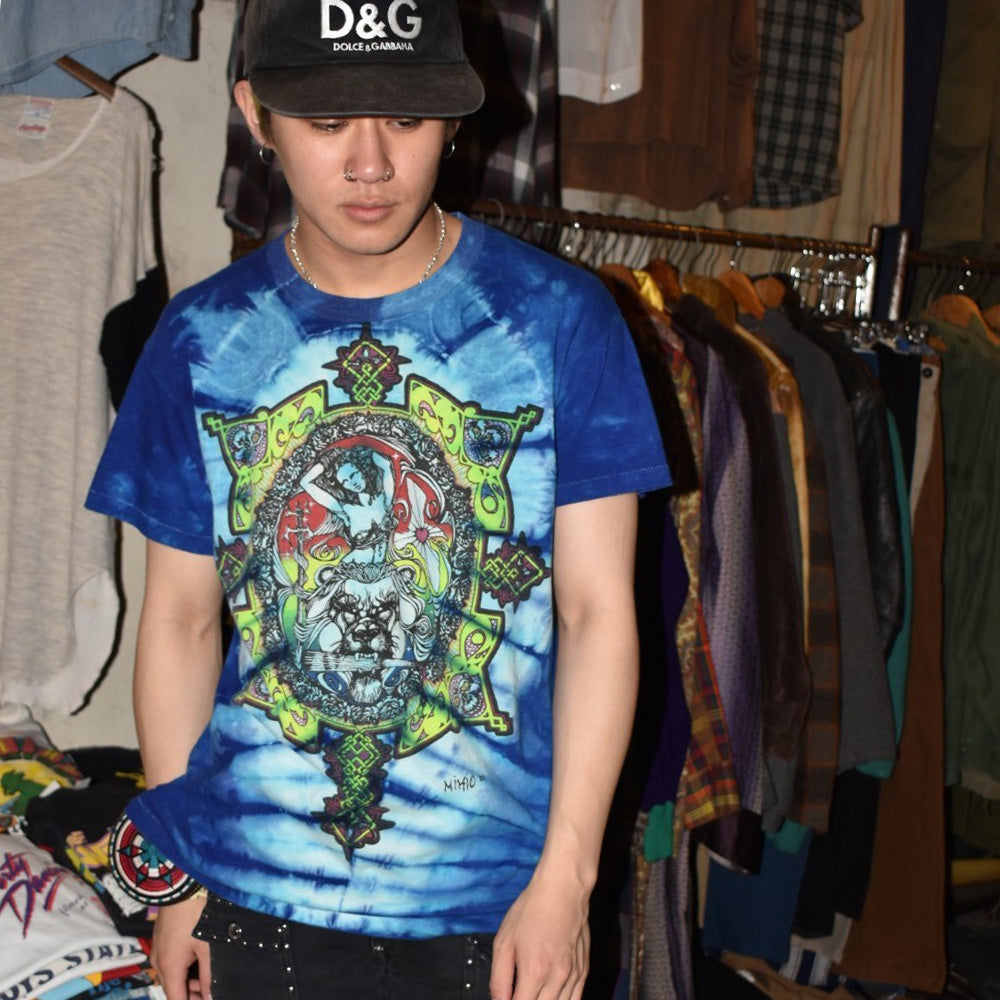 80's MIKIO KENNEDY Grateful Dead デッドヘッズ タイダイ アートTシャツ 260623H