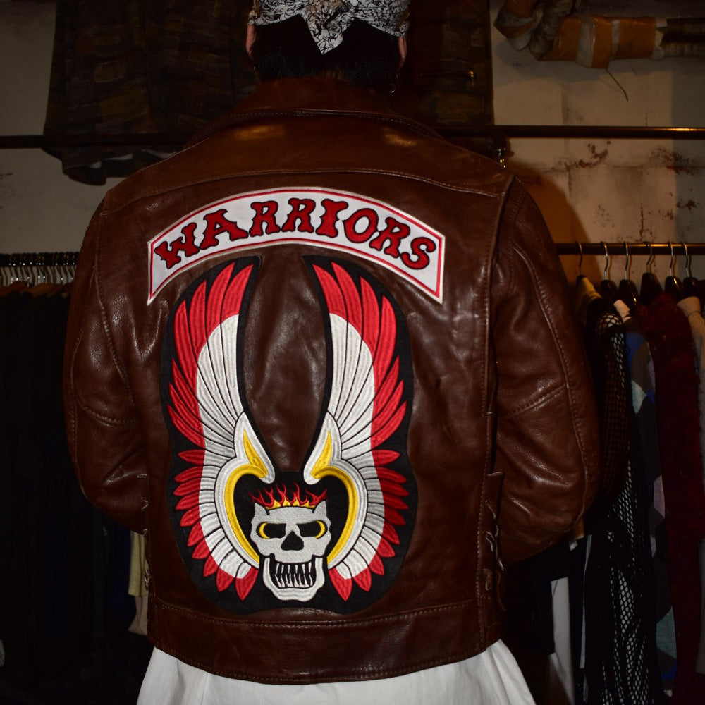 80’s "The Warriors" スカルウィング ダブルライダース レザージャケット 261027H