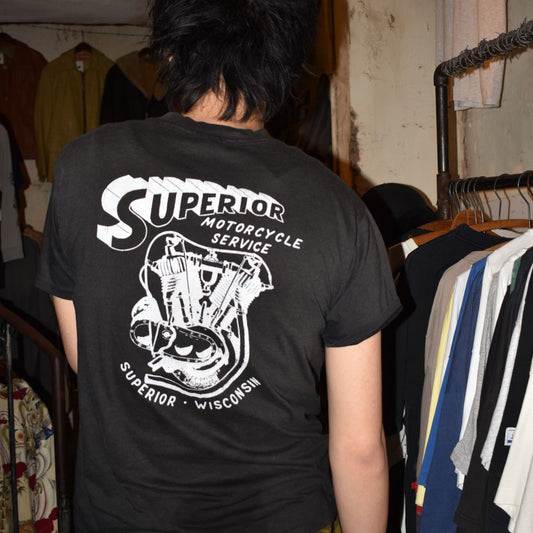 90's HARLEY-DAVIDSON "Superior Motorcycle Service" ハーレーTシャツ 260630H