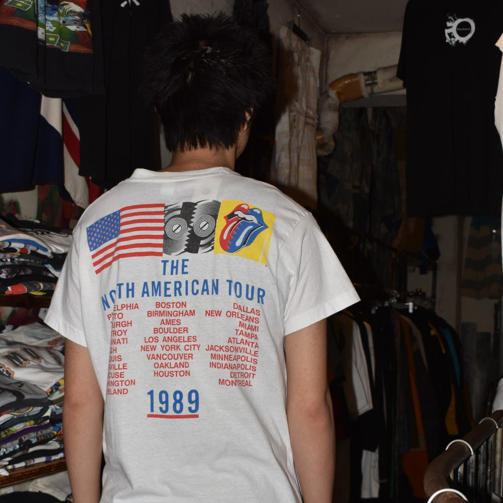 80's THE ROLLING STONES "STEEL WHEELS" NORTH AMERICAN TOUR ロックTシャツ 260421H