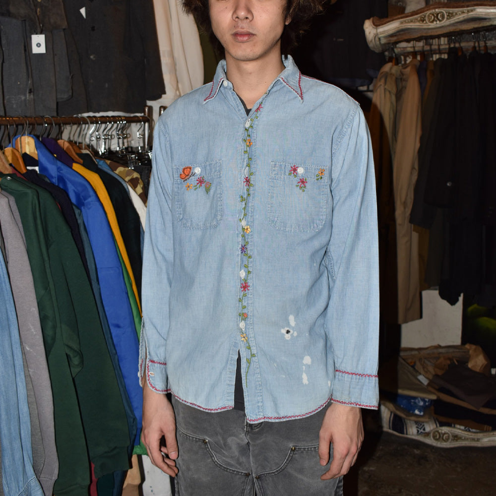 70’s Old Kentucky 刺繡 シャンブレーシャツ 251114H