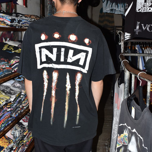 90's NINE INCH NAILS "THE DOWNWARD SPIRAL" インダストリアル ロックT 260728H