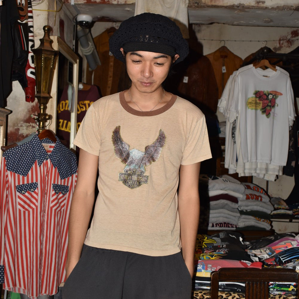 70's Harley-Davidson "SUNDANCE Tucson Az." イーグル リンガーTシャツ 260901H