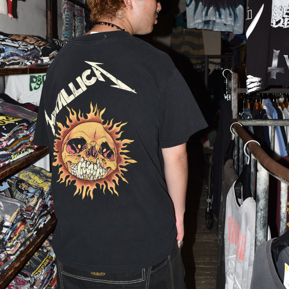 90's Metallica Pushead "Flaming Skull" スラッシュメタル ロックT 260728H