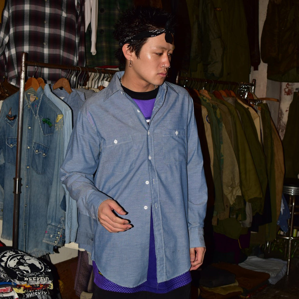 70's N.O.S. OUR BEST シャンブレー ワークシャツ 261006H
