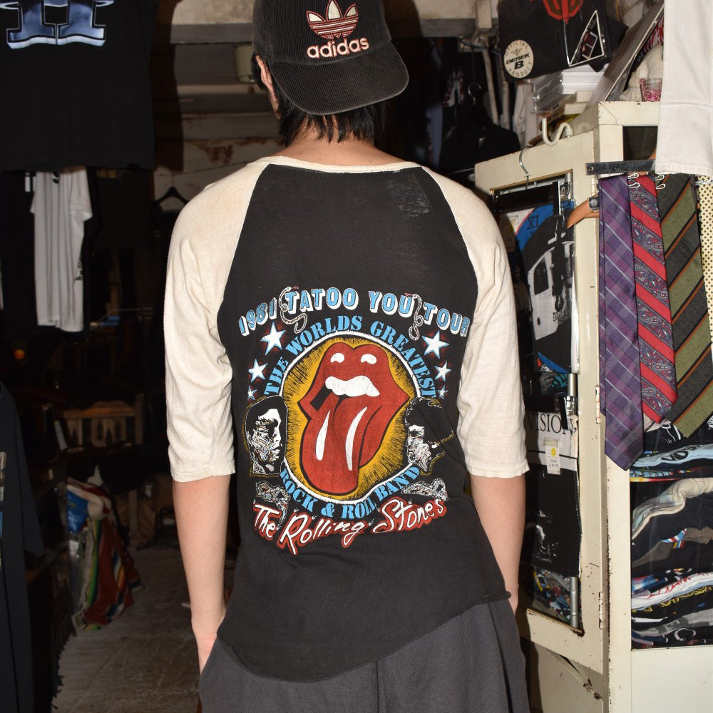 80's The Rolling Stones "1981 US Tour / Tattoo You" ラグラン ロックTシャツ 260710H