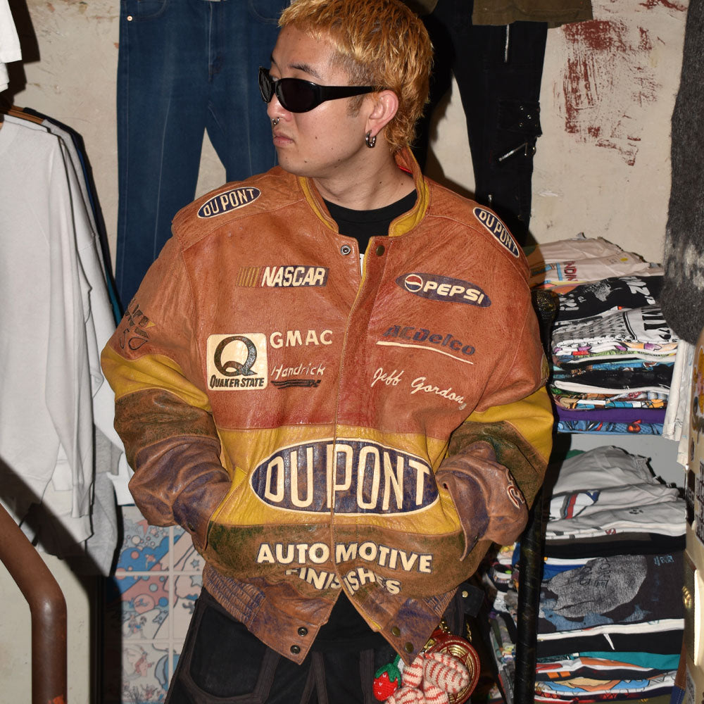 90’s Chase Authentics サンセットフェード レザー レーシングジャケット 251028H