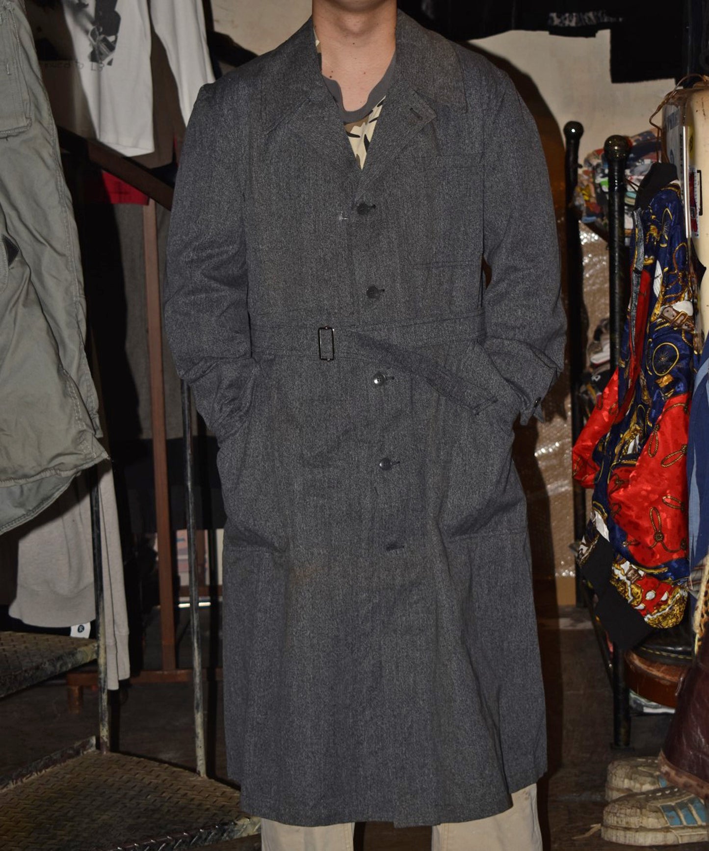 40's N.O.S. ブラックシャンブレー フレンチワーク アトリエコート 260120H