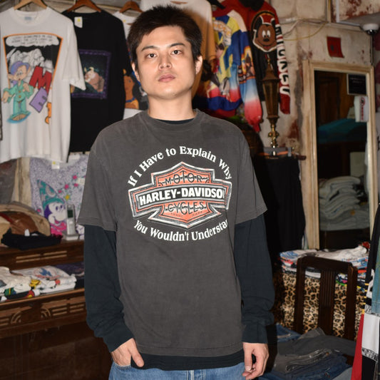 90's HARLEY-DAVIDSON "If I Have to Explain" ハーレーT USA製 260630H