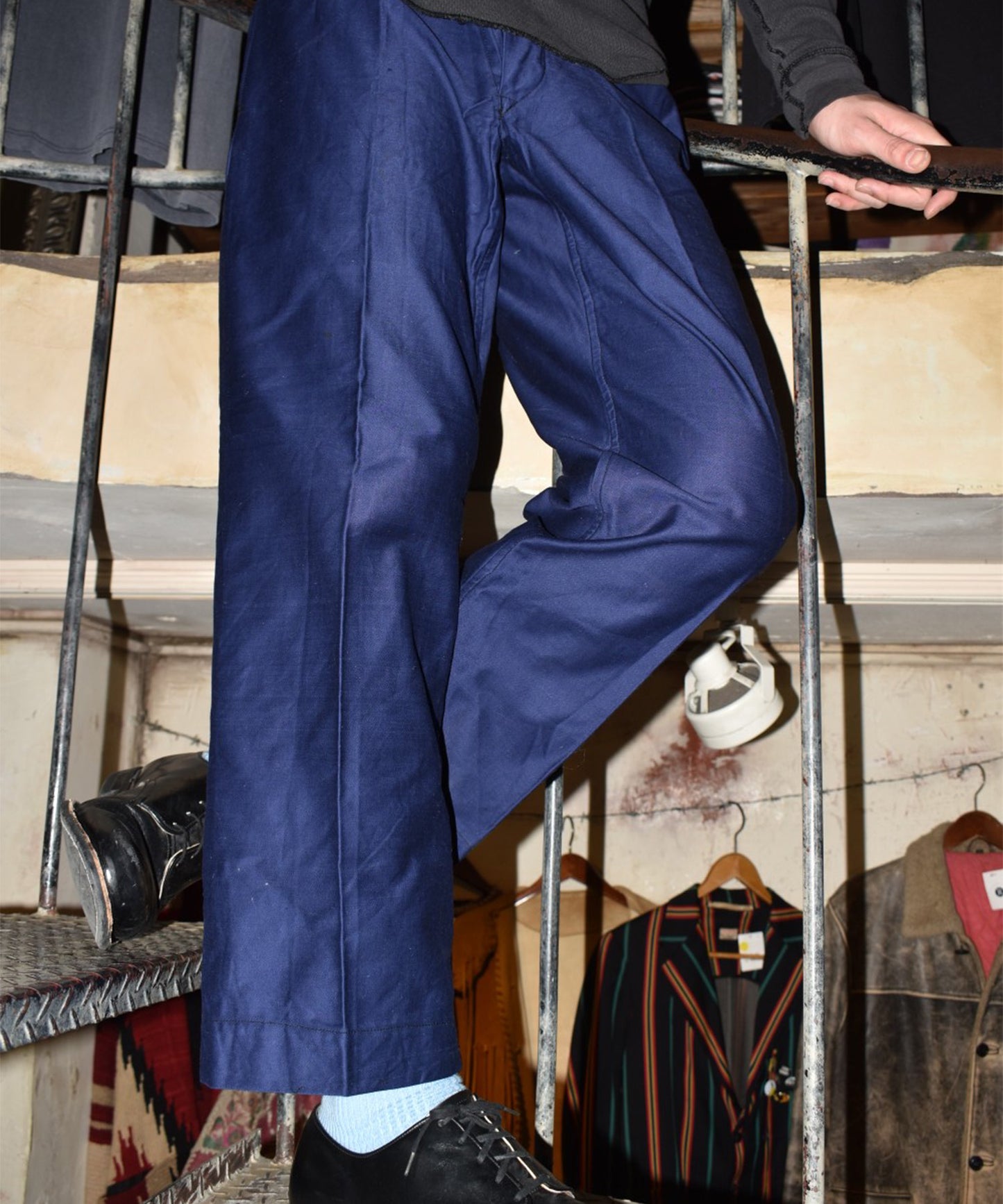 70's N.O.S. ITALIAN NAVY イタリア軍 "山ポケ" モールスキンパンツ 260116H