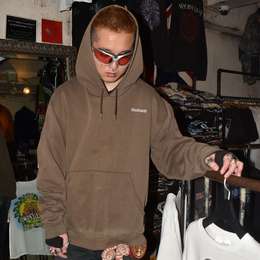 Y2K Carhartt 刺繍ロゴ スウェットパーカー 260203H