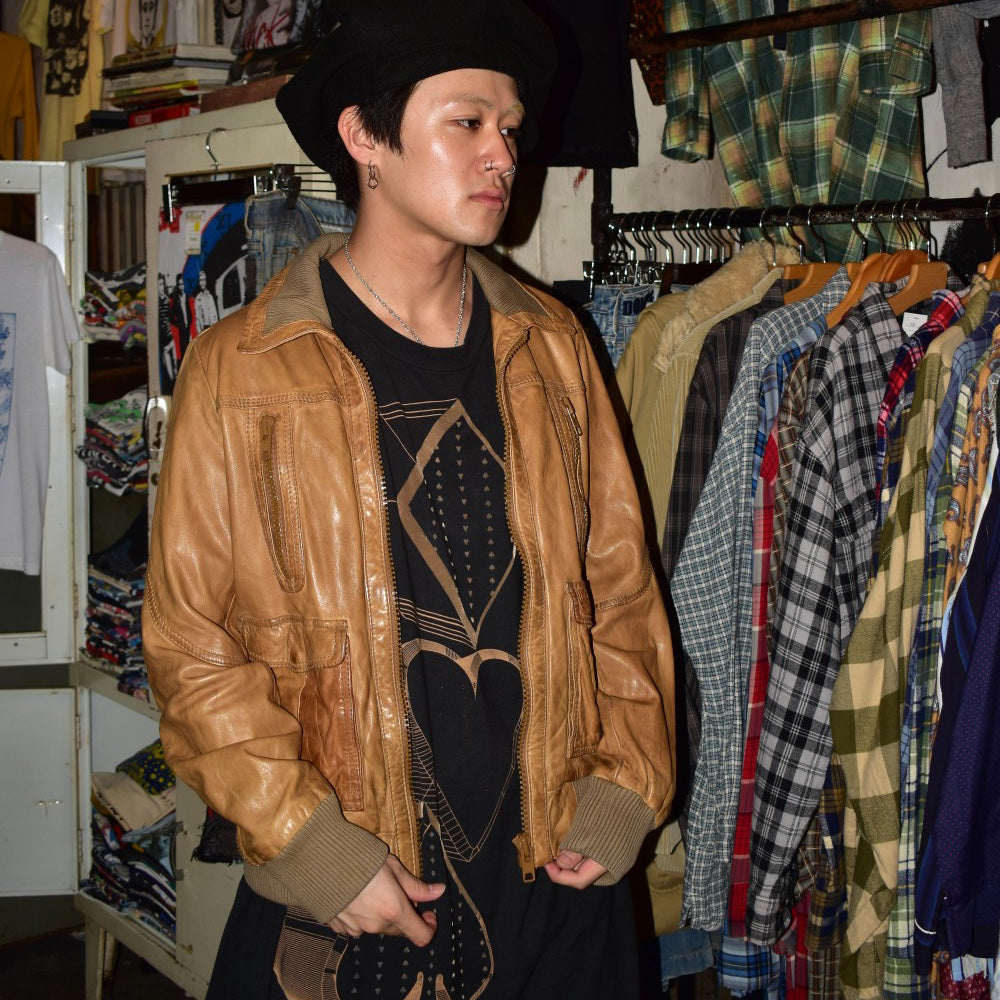 Y2K REDSKINS シープレザー レザージャケット 261020H