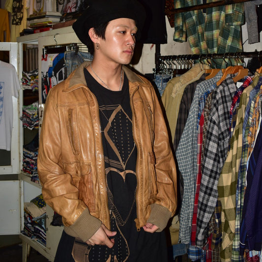Y2K REDSKINS シープレザー レザージャケット 261020H
