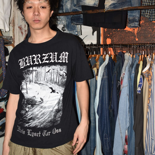 Y2K Burzum "Hvis Lyset Tar Oss" ブラックメタル ロックTシャツ 260626H