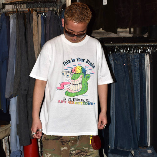 90's Hanes "This is Your Brain" Tシャツ USA製 260331H