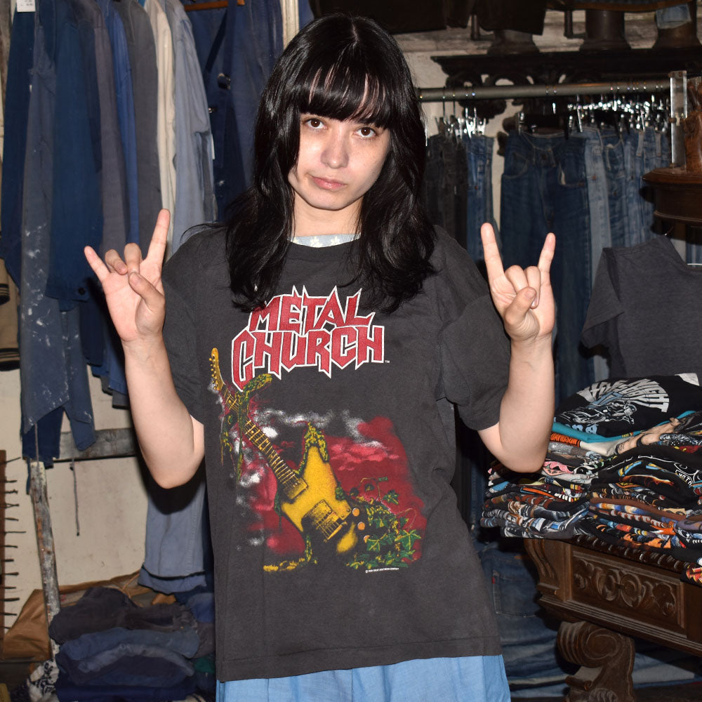 80’s Metal Church “THE BLESSING TOUR 1989” ロック Tシャツ 250923H