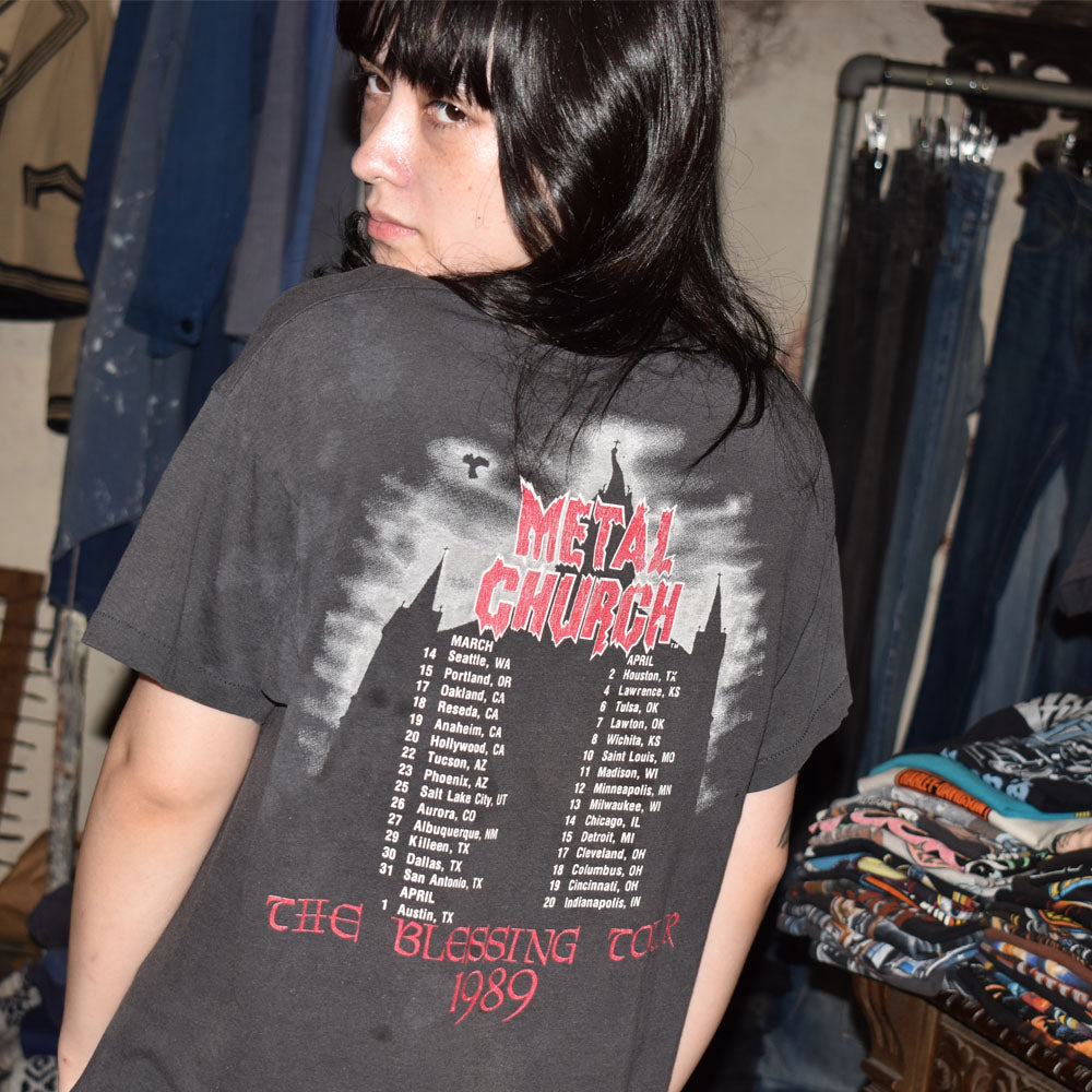 80’s Metal Church “THE BLESSING TOUR 1989” ロック Tシャツ 250923H