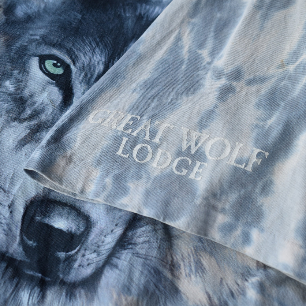 Y2K　LIQUID BLUE/リキッド・ブルー “WOLF” オオカミ アニマルプリント タイダイ Tee　USA製　220808