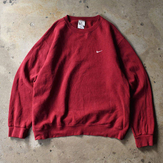 Y2K NIKE 刺繍 small swoosh logo RED スウェット 230331