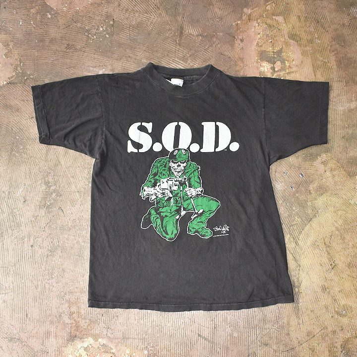 80's　S.O.D. "SCHISM" ツアーTシャツ　コピーライト入り　