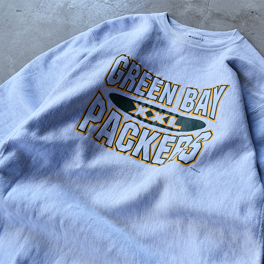 90’s Champion “NFL GREEN BAY PACKERS” 3段プリント RWスウェット 221028