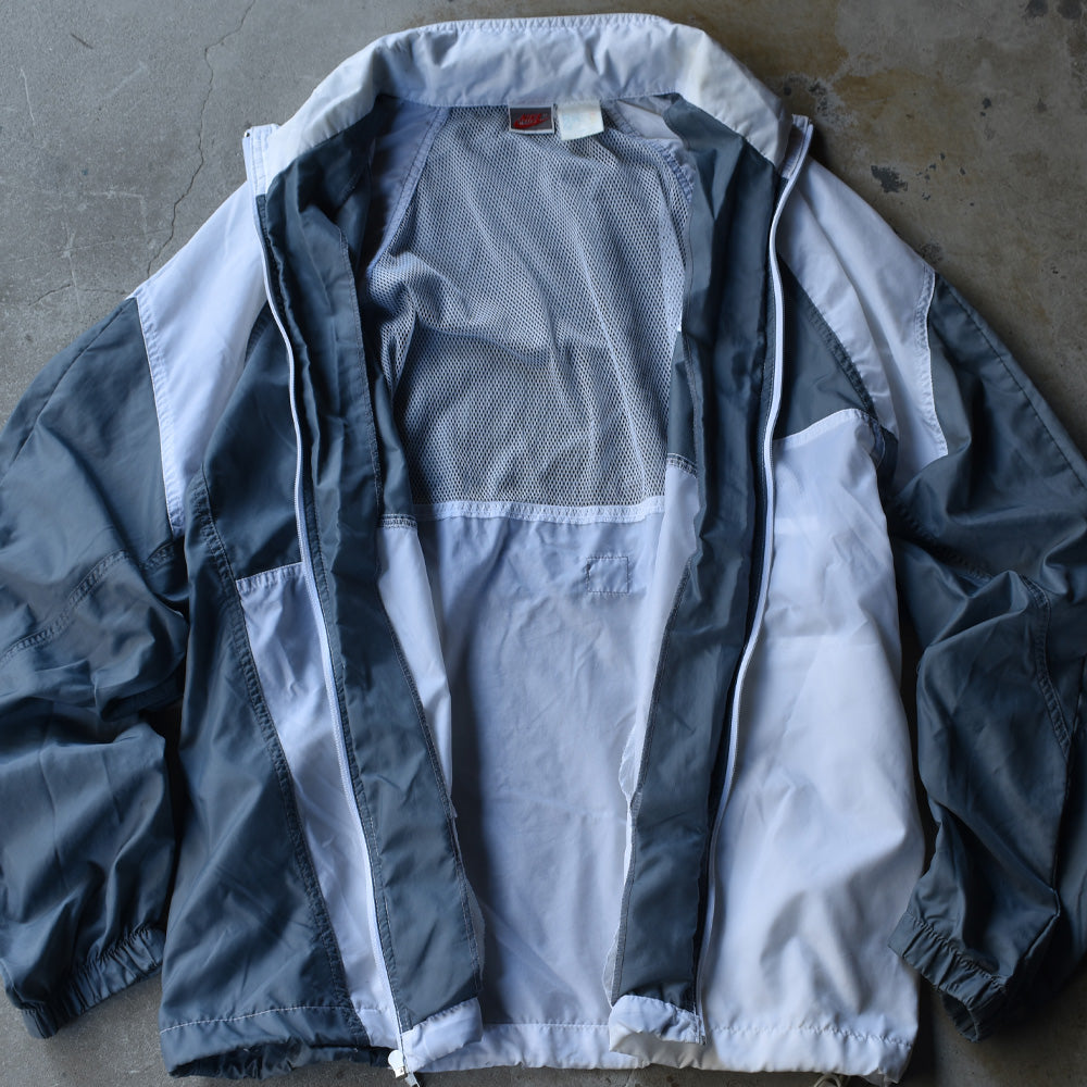 90's NIKE 銀タグ ２トーン Harf-Zip Nylon jacketNIKEの90