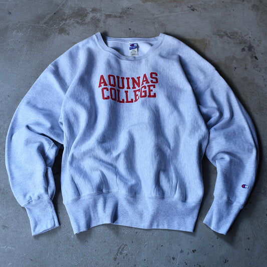 90’s Champion "Aquinas College" 2段プリント RWスウェット 221021
