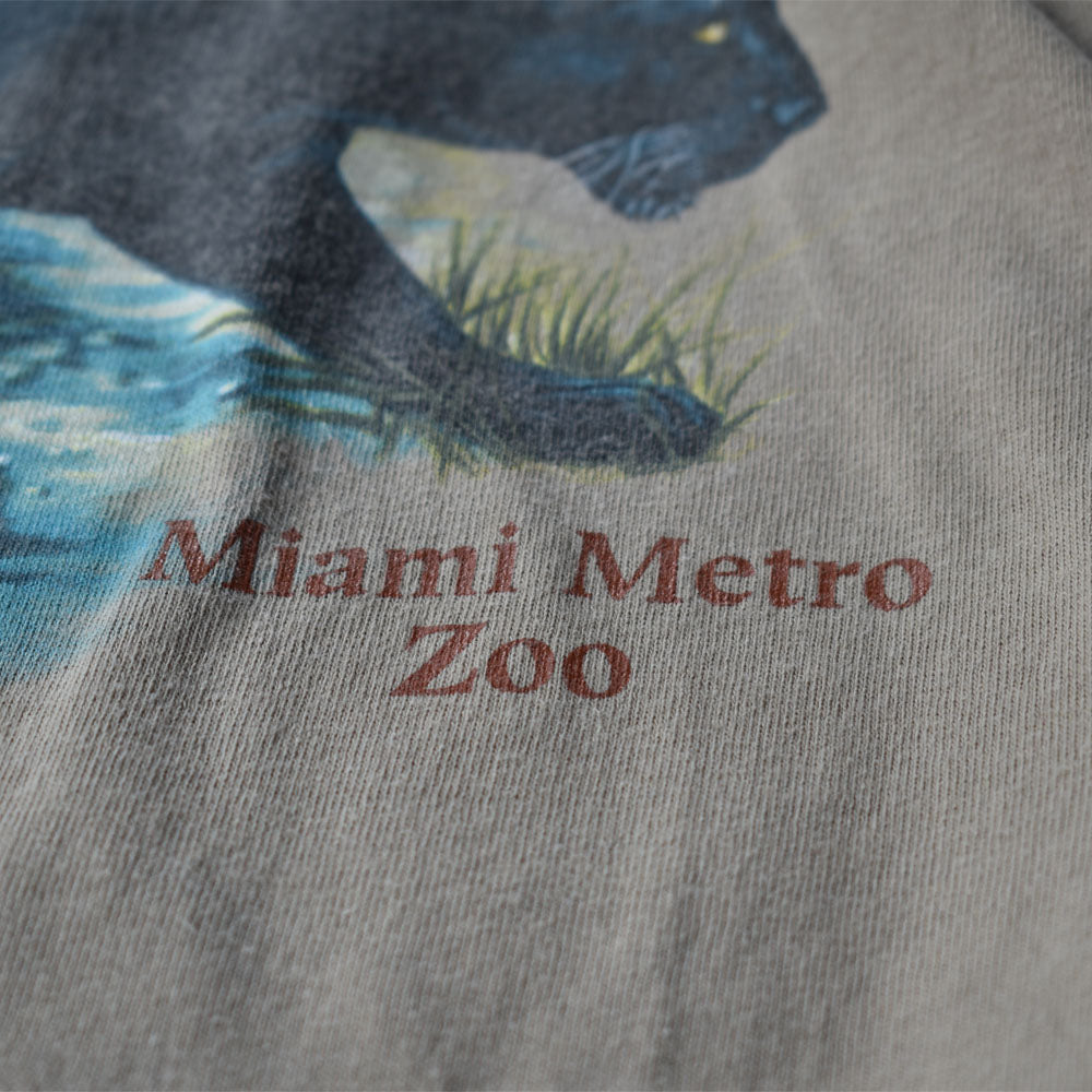 90's　”Miami Metro Zoo” アニマルプリント Tee　USA製　220702