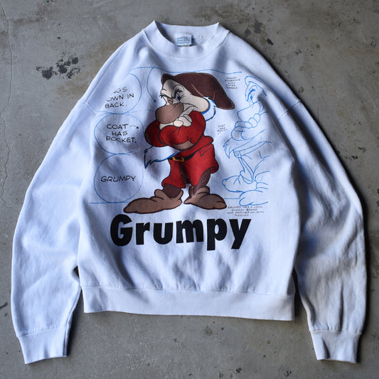 90's　Disney Snow White and the Seven Dwarfs/白雪姫 "GRUMPY" スウェット　USA製　221129