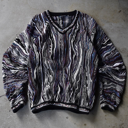 90's DOMENIC SACCO 立体編み 3Dニット コットンセーター 221027