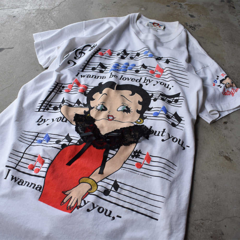 80's Betty Boop Tシャツ USA製 ベティー 発泡プリント - T