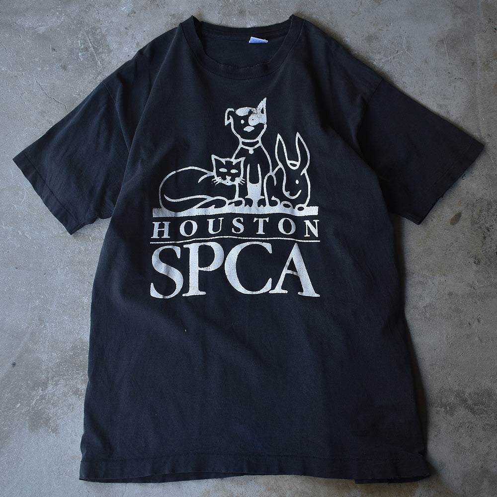 90's　“HOUSTON SPCA” アニマルプリント Tee　USA製　220802