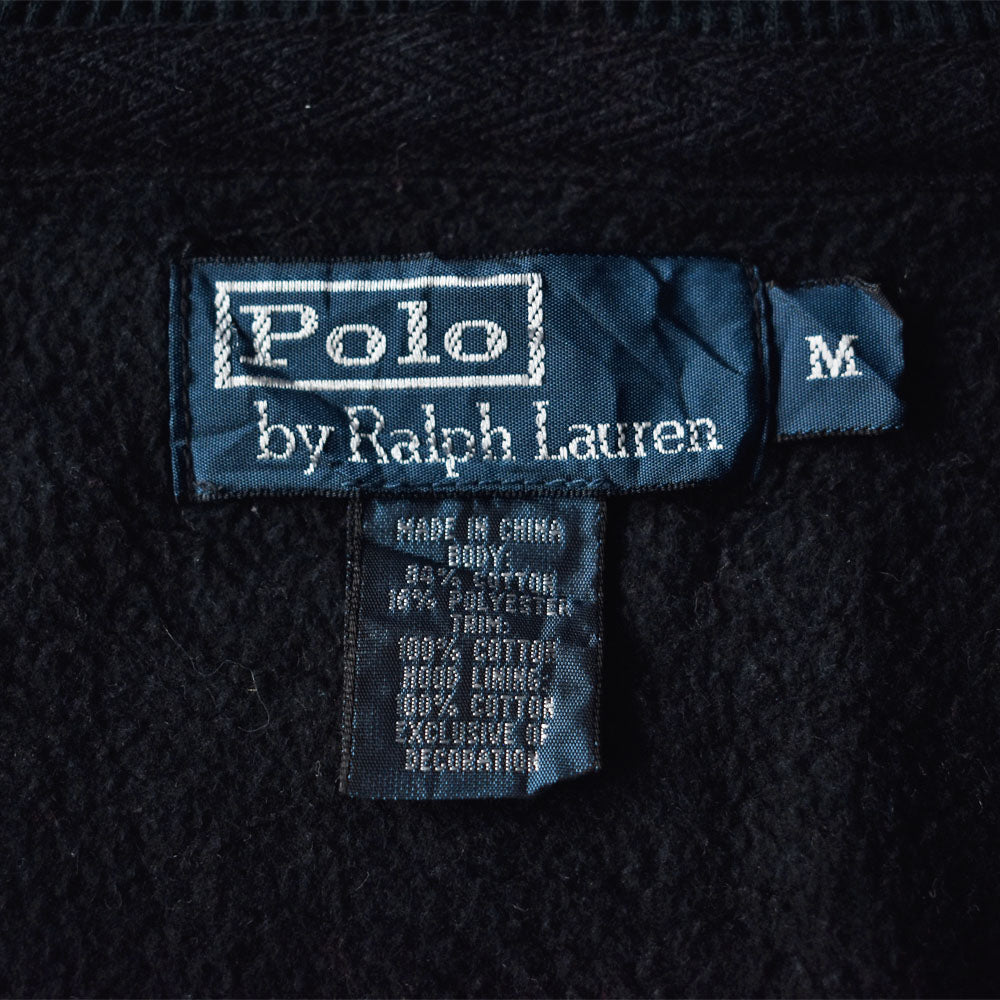 90’s　Polo Ralph Lauren/ポロ ラルフローレン BLK フルジップパーカー　230315