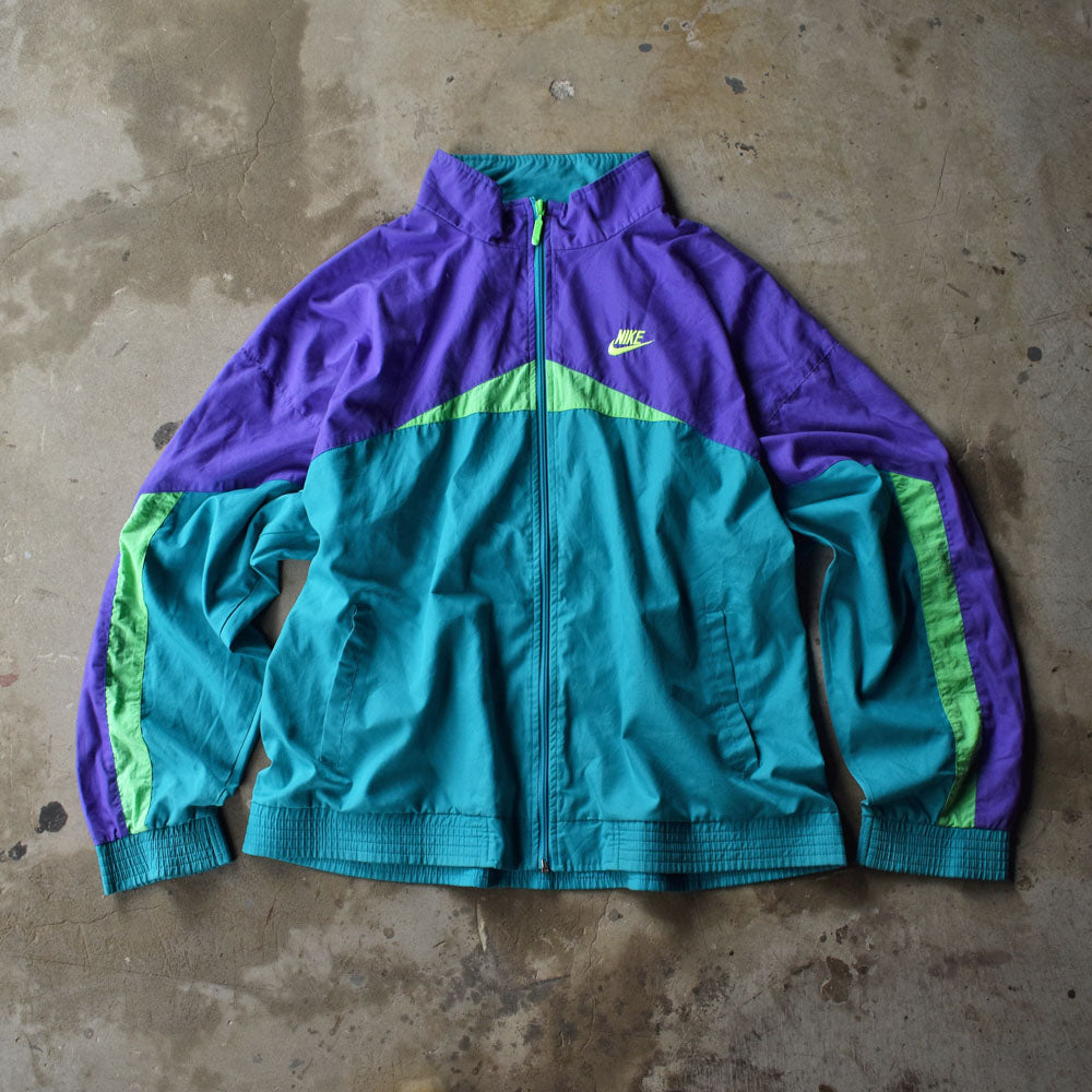 90's NIKEナイキ銀タグ刺繍ロゴトラックジャケット