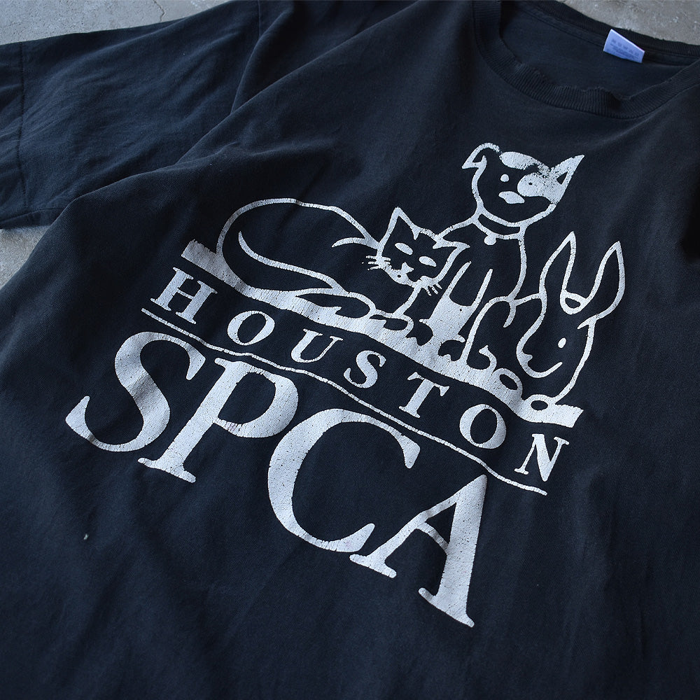 90's　“HOUSTON SPCA” アニマルプリント Tee　USA製　220802