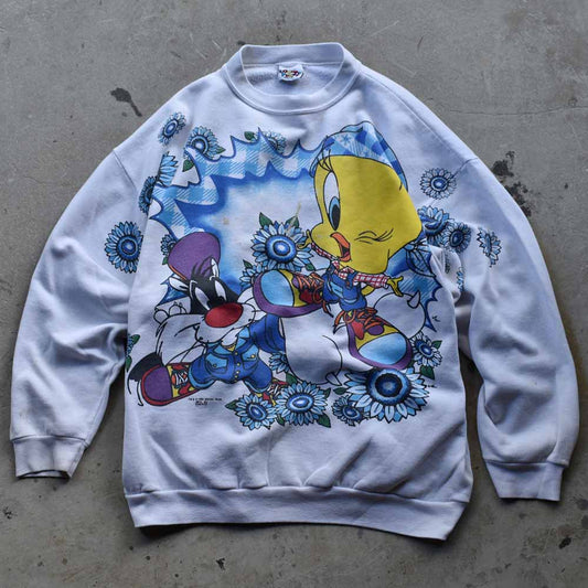 90's Looney Tunes “TWEETY” AOP スウェット 220906H