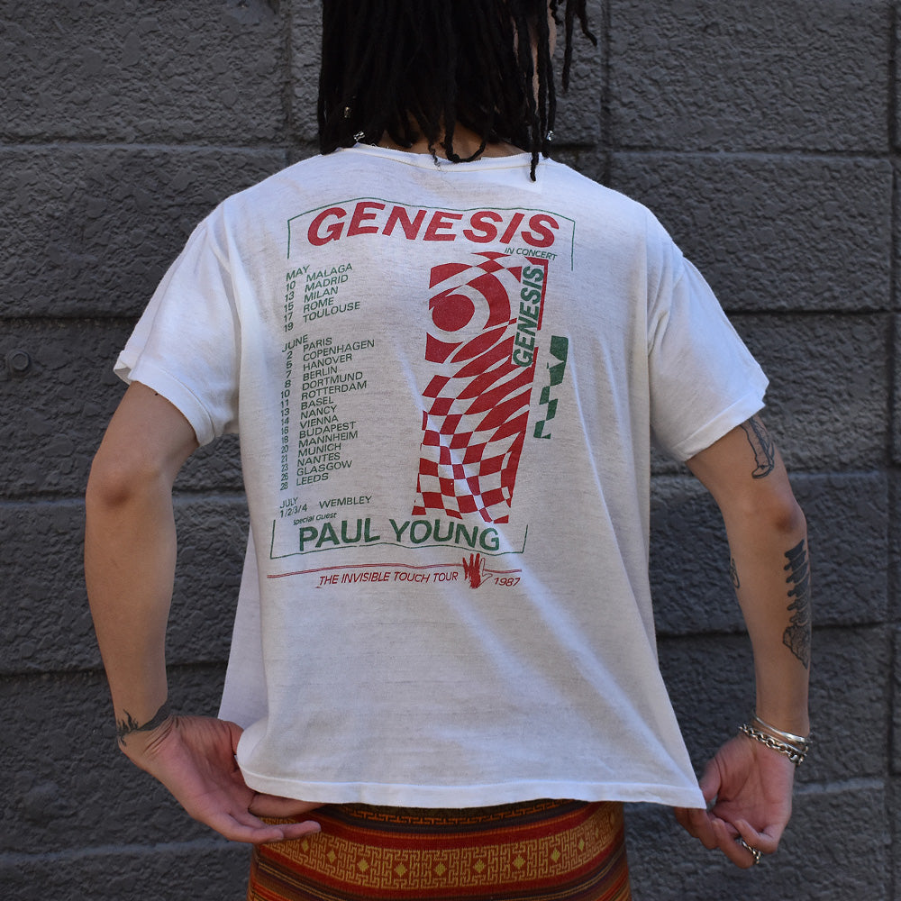 80's　Genesis/ジェネシス　"Invisible Touch" Tour with Paul Antony Young Tee　イングランド製　221212HYY