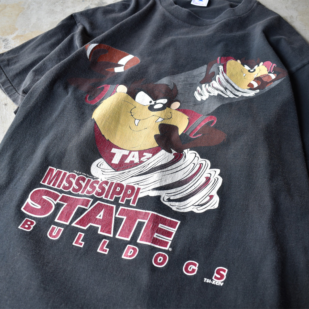 90's ”MISSISSIPPI STATE BULLDOGS” TAZ アメフト カレッジ Tee USA製