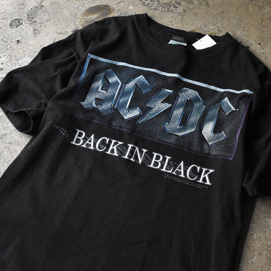 Y2K AC/DC "Back in Black" Tシャツ 220928H