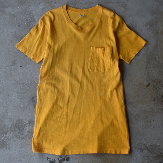 70's　Hanes/ヘインズ 無地 YLW Pocket Tee　USA製　220801H