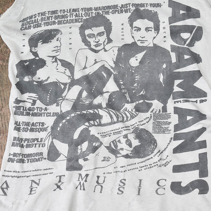 70's　Adam and the Ants/アダム&ジ・アンツ "Dirk Wears White Sox" カットオフ Tシャツ　