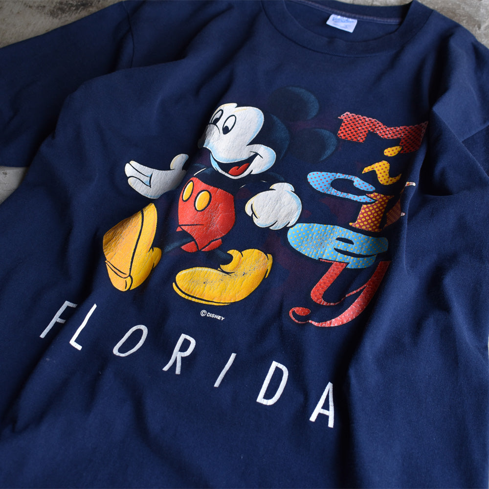 90’s　Disney/ディズニー ”Mickey FLORIDA” Tee　USA製　220613