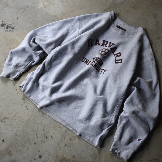 Y2K Champion 4段プリント "Harvard University" RWスウェット 220831