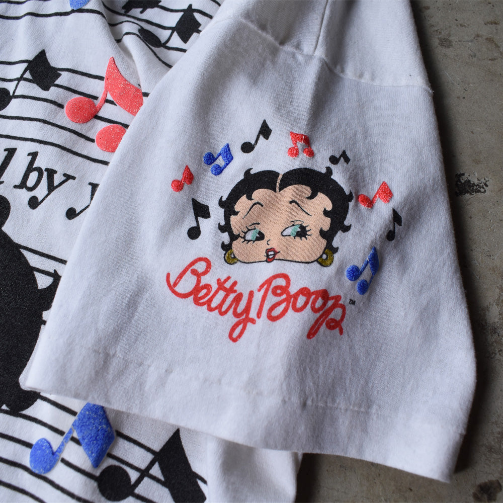 90's　Betty Boop/ベティ・ブープ “I Wanna Be Loved By You” Long Tee　USA製　220706