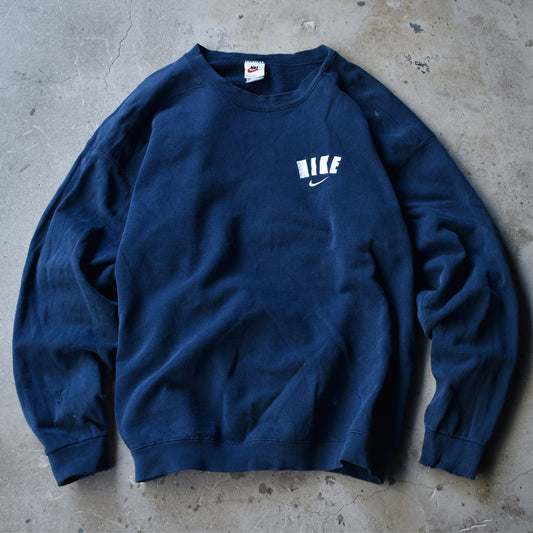 90's NIKE ロゴ刺繍 NAVY スウェット USA製 221107